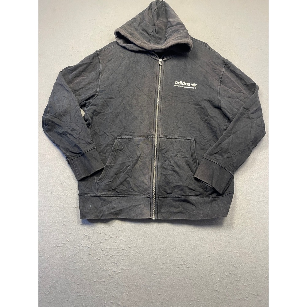 Adidas Built For Purpose Hoodie 100% Cotton Black Large Mens